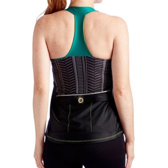 Moxie Cycling Black Emerald Athletic Tank Top - Picture 2 of 2